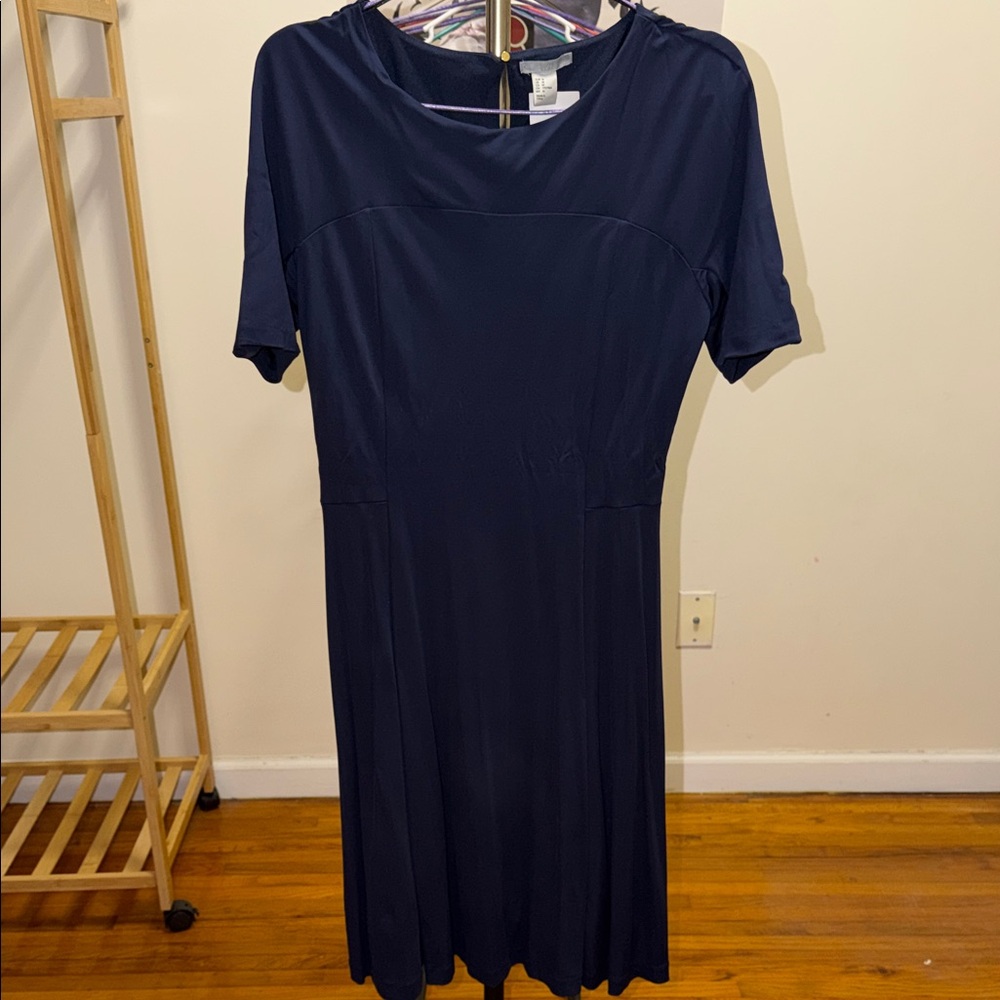 H&M Dark Blue Midi Dress